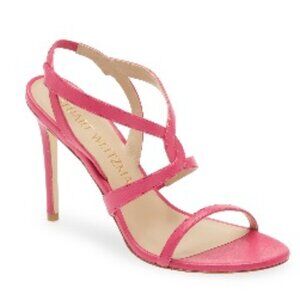Stuart Weitzman Magenta Smooth (Hot Pink) Soiree100 Sandal - Sz 10.5 (fits 10)